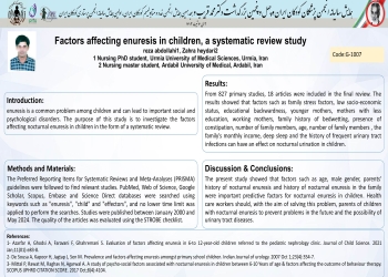 Factors affecting enuresis in children, a systematic review study