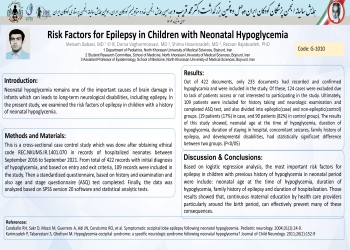 Risk Factors for Epilepsy in Children with Neonatal Hypoglycemia