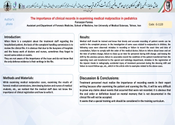 The importance of clinical records in examining medical malpractice in pediatrics