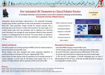 Novel Automated CBC Parameters in Pediatric Medicine