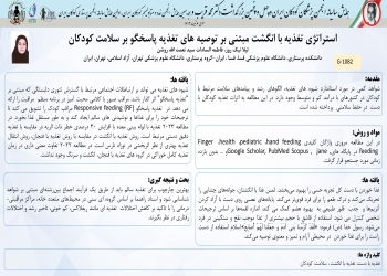 Finger feeding strategy based on recommendations responsive nutritional to children's health