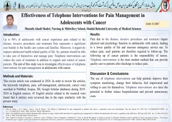 Effectiveness of Telephone Interventions for Pain Management in Adolescents with Cancer