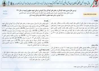 Investigation causes of  readmission in hospitalized children of Shahid Motahari university hospital in first three months of 1401